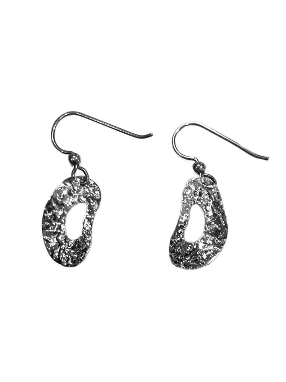 Sterling Silver Modern Abstract Dangle Earrings